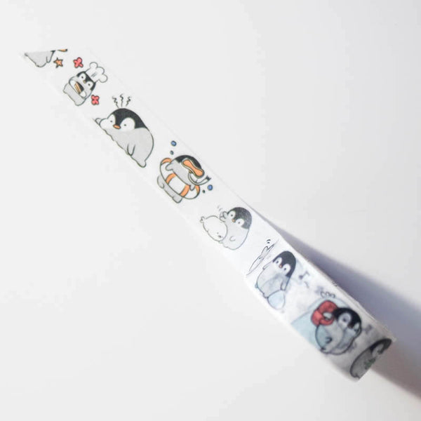 Fred the 2024 Penguin Washi Tape | Cute Stationary | Japanese Washi Tape | Penguin Planner Tape