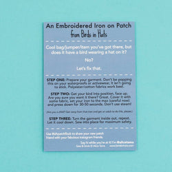 Penguin in a Bucket Hat Embroidered Iron on Patch by Alice Tams