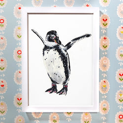 Humboldt Penguin Print by Abby Cook Illustration