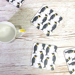 Penguin Party Coaster Set of 4 by Martha & Hepsie