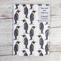 Penguin Party A5 Plain Notebook by Martha & Hepsie