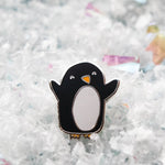 Happy Penguin Enamel Lapel Pin by Nutmeg and Arlo