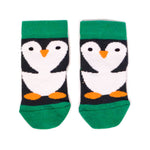 Penguin Baby Socks in Black & Green