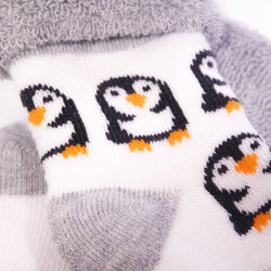 Towelling Penguin Baby Socks
