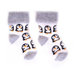 Towelling Penguin Baby Socks