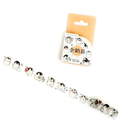Illustrated Penguin Activities 15mm Animal Washi Tape by Infeel.me