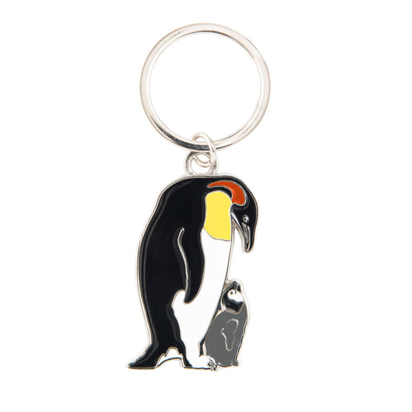 Penguin & Chick Enamel Metal Penguin Keyring by Nature Planet - The ...