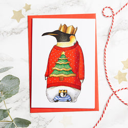 Penguin in Jumpers Penguin Christmas Cards by Alice Tams