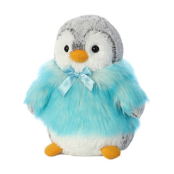 Pom Pom Penguin Teal Coat 9in (23cm) Penguin Soft Toy by Aurora