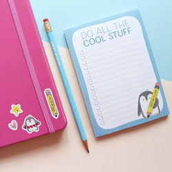 Penguin To Do List Notepad & Pencil Set by Sian Shrimpton