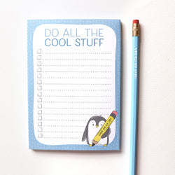 Penguin To Do List Notepad & Pencil Set by Sian Shrimpton