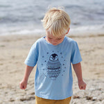 Percy the Baby Penguin Kids T-Shirt in Blue by Boodle