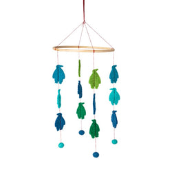 Hanging Felt Penguin Mobile by Nature Planet