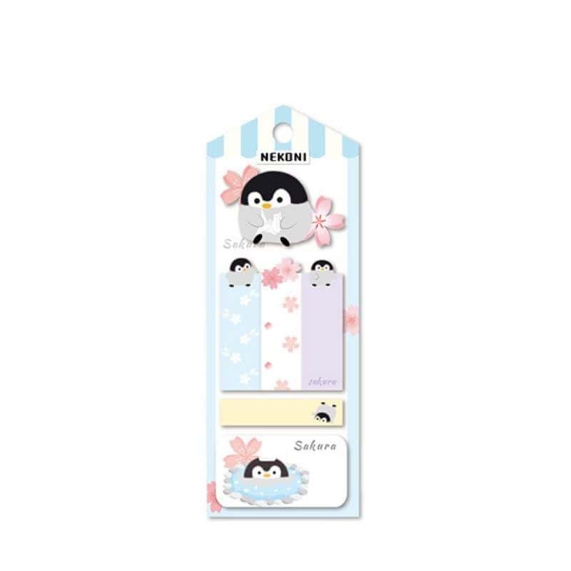 Sakura Penguin Sticky Tab Markers by Nekoni | Penguin Stationery - The ...