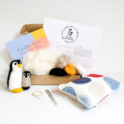 Penguin Needle Felting Craft Kit by Crafty You Crafty Me