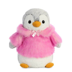 Pom Pom Penguin Pink Coat 16in (40cm) Large Penguin Soft Toy by Aurora