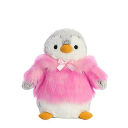Pom Pom Penguin Pink Coat 11in (28cm) Penguin Soft Toy by Aurora
